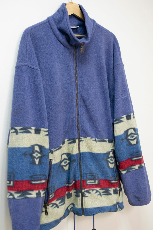 1990's Adidas Fleece Zip-up - XL
