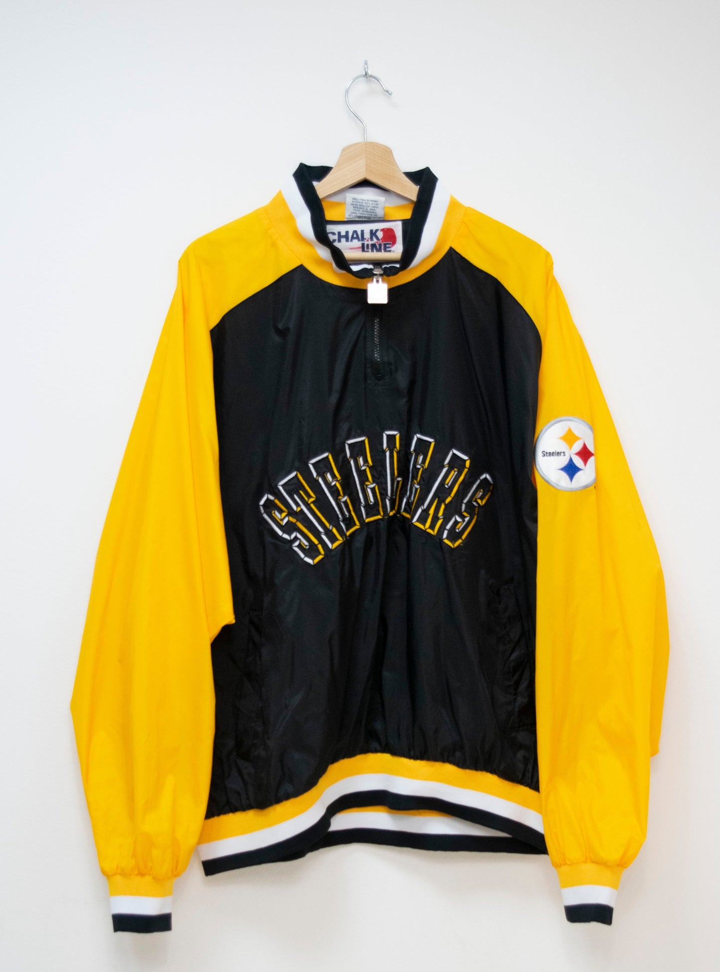 Vintage Chalk Line Pittsburgh Steelers 1/4 Zip-up Windbreaker - XXL