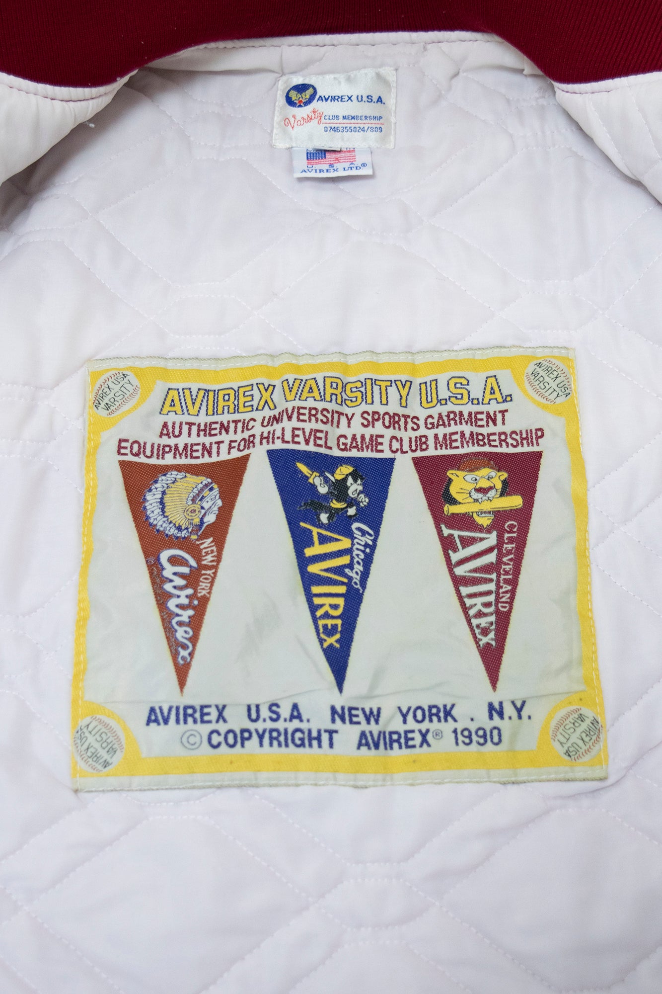 Vintage Avirex USA Membership New York Nylon Varsity Bomber - M